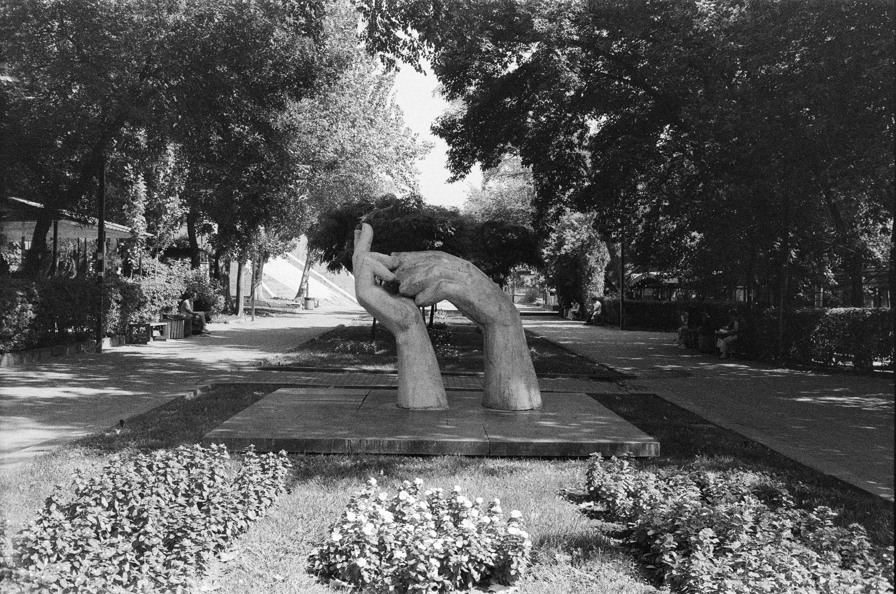 Film photograph from Armenia, titled "armenia hands".