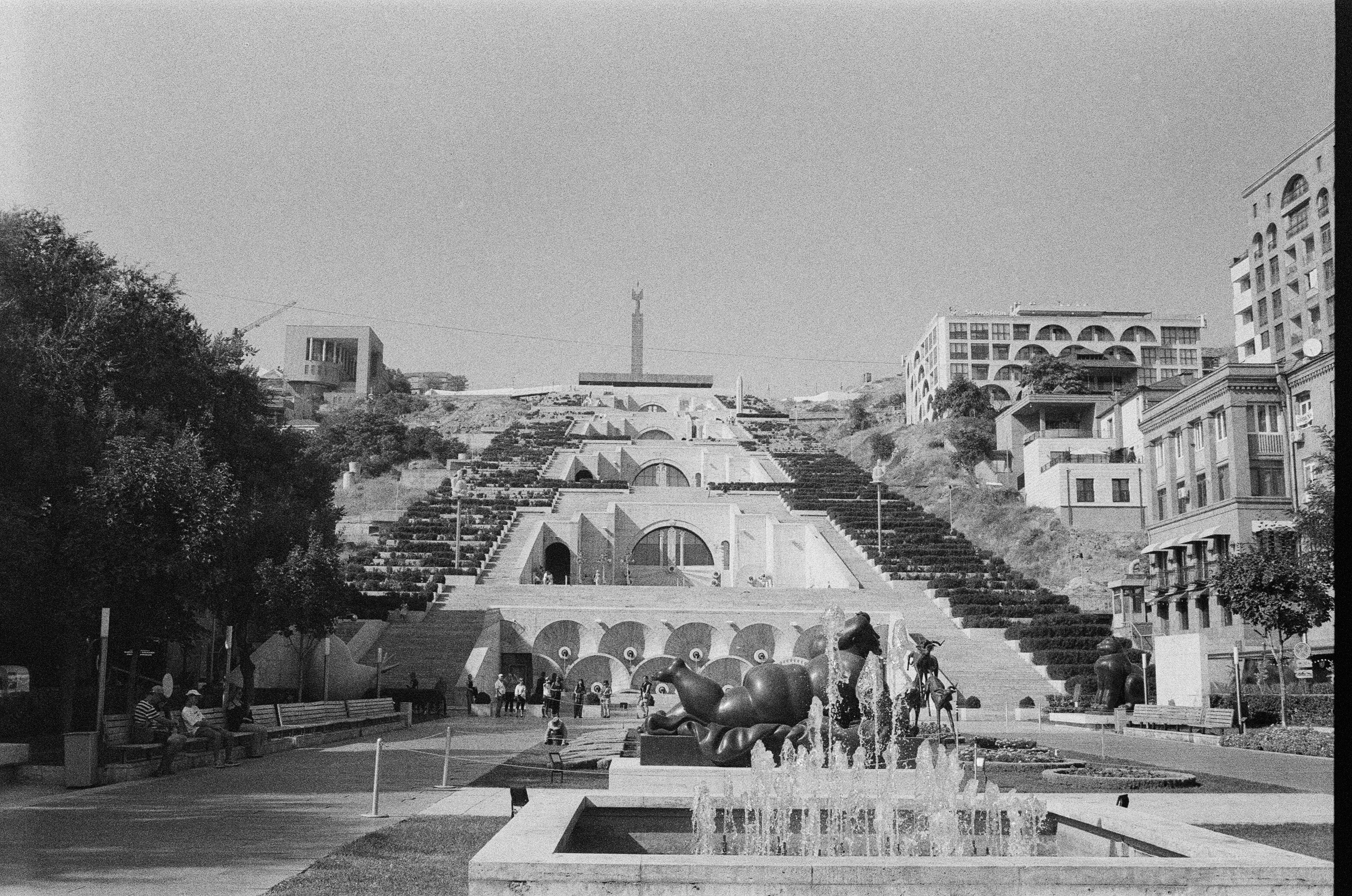 Film photograph from Armenia, titled "armenia steps".