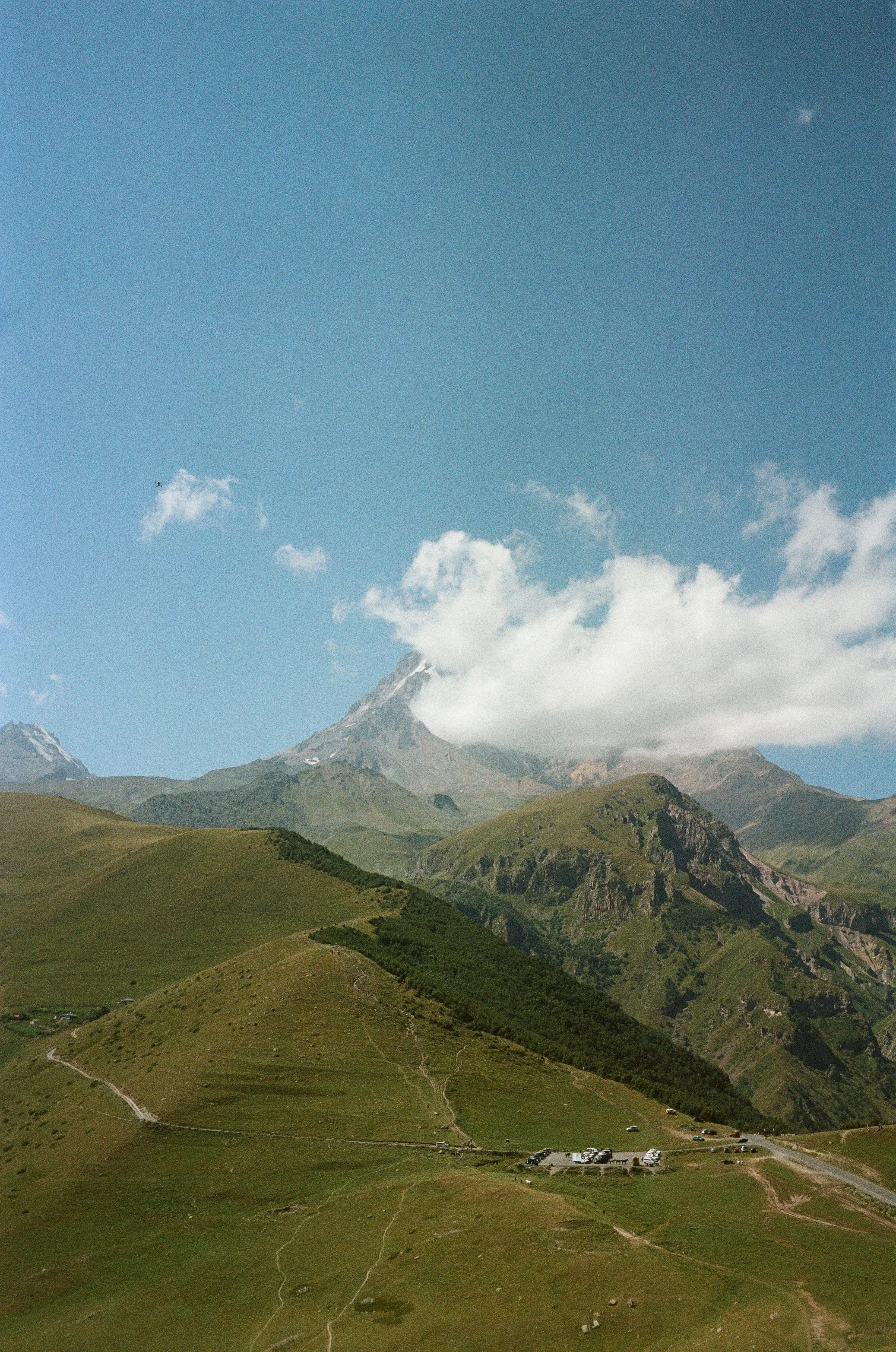 Film photograph from Georgia, titled "kazbeck2 p160".
