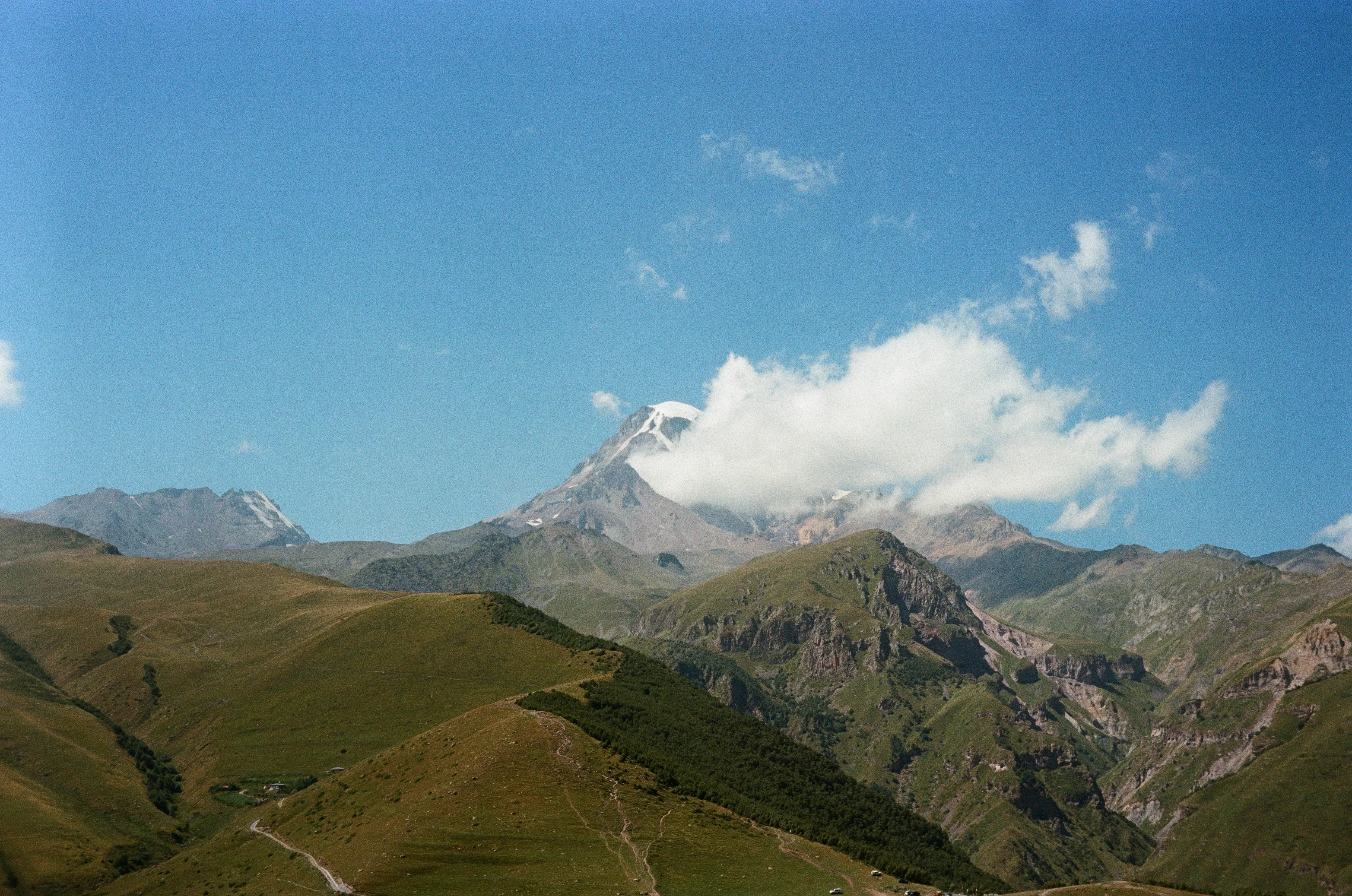 Film photograph from Georgia, titled "kazbeck3 p160".