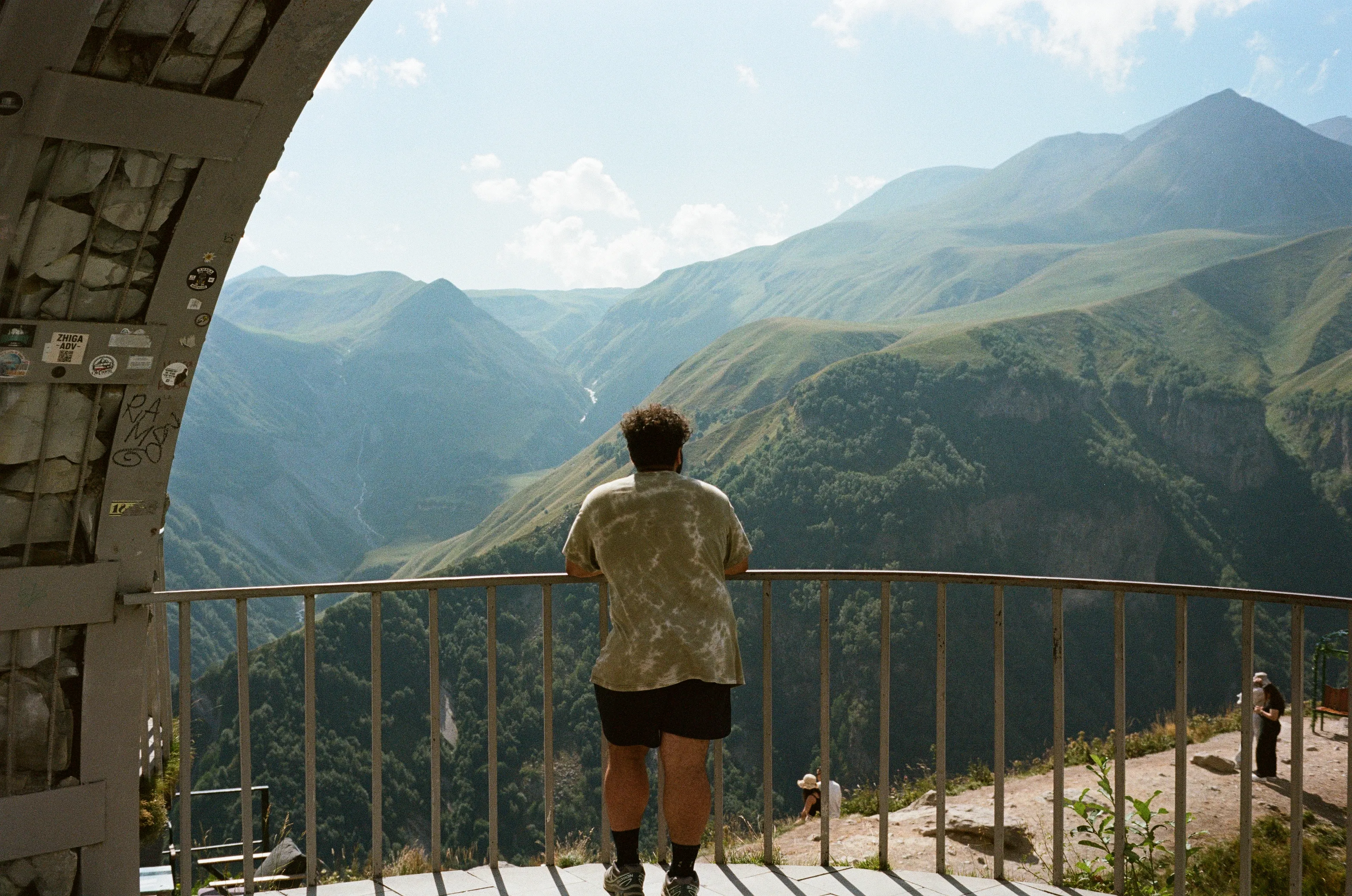 Film photograph from Georgia, titled "kazbecki mountain p160".