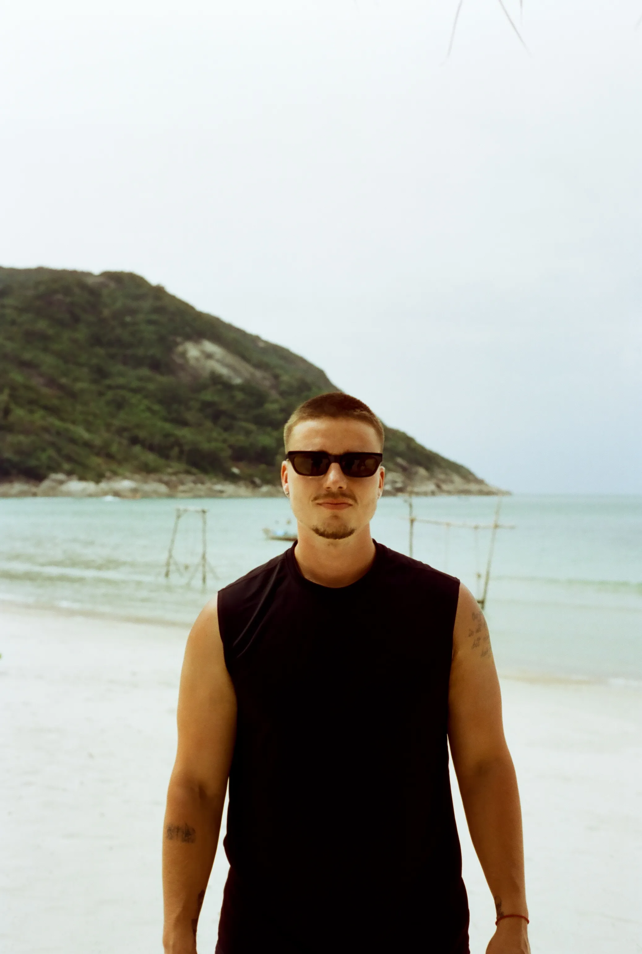 Film photograph from Thailand, titled "dan portrait cyberpunk100d".