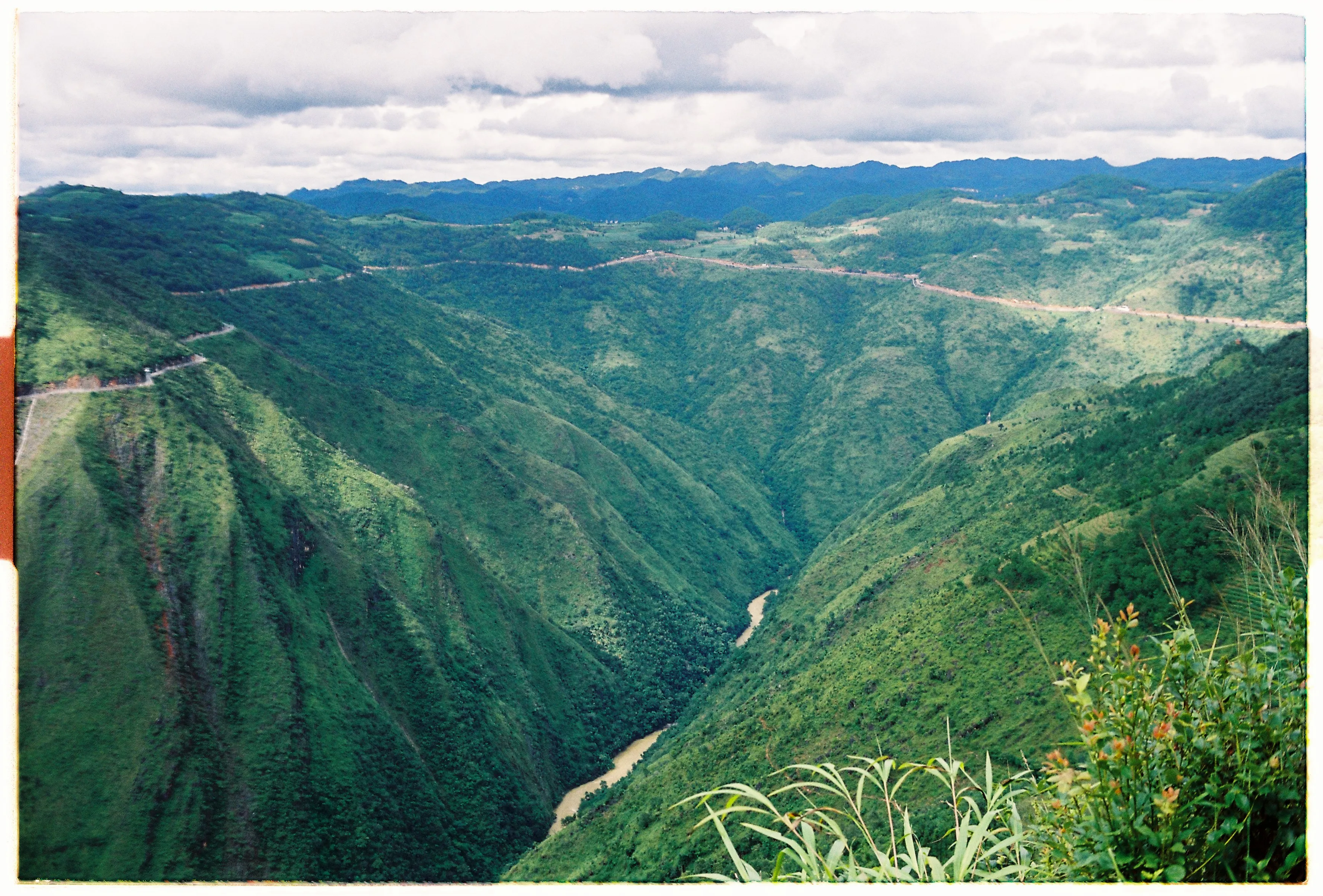 Film photograph from Vietnam, titled "chinease vietnam border".