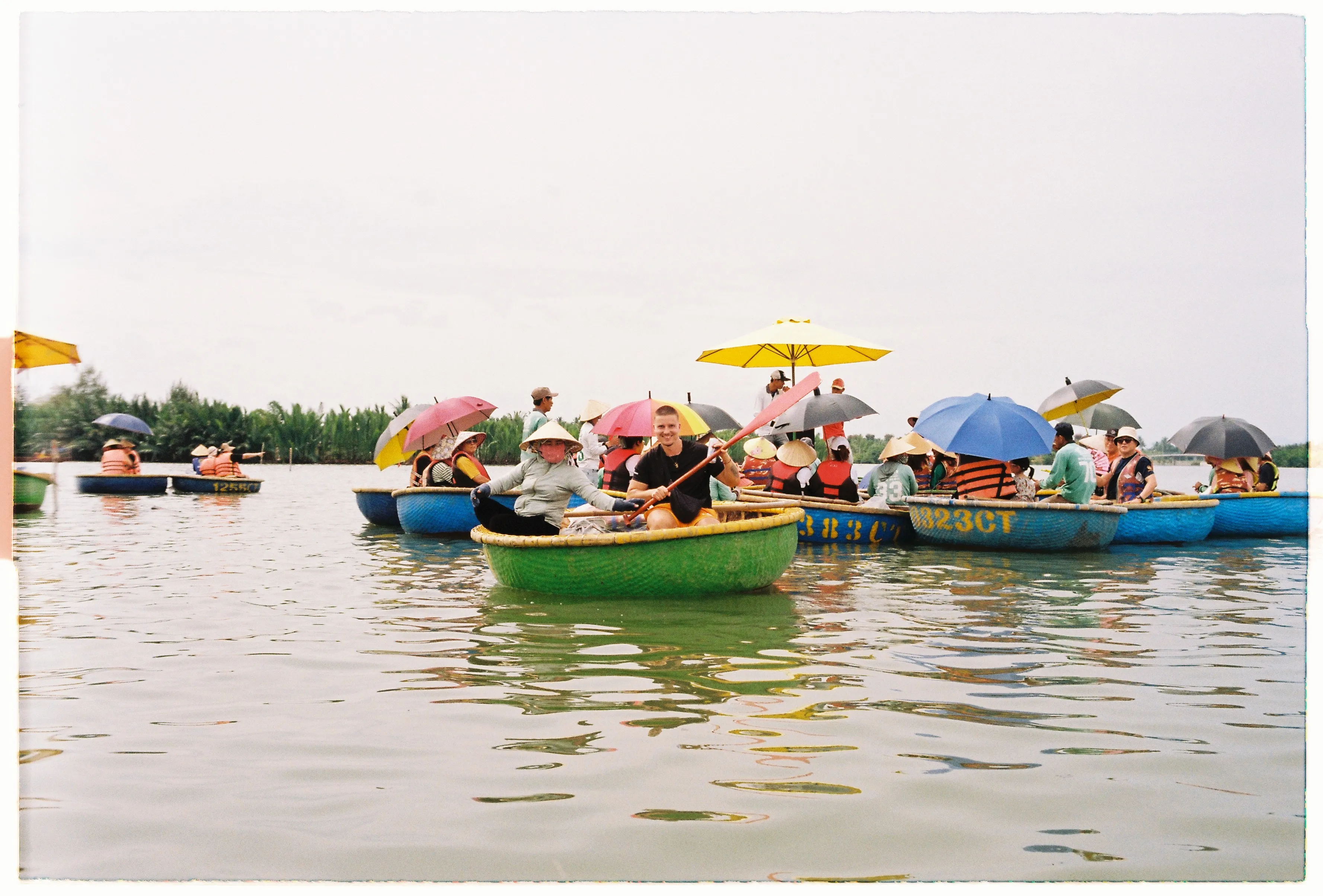Film photograph from Vietnam, titled "coconut boat".