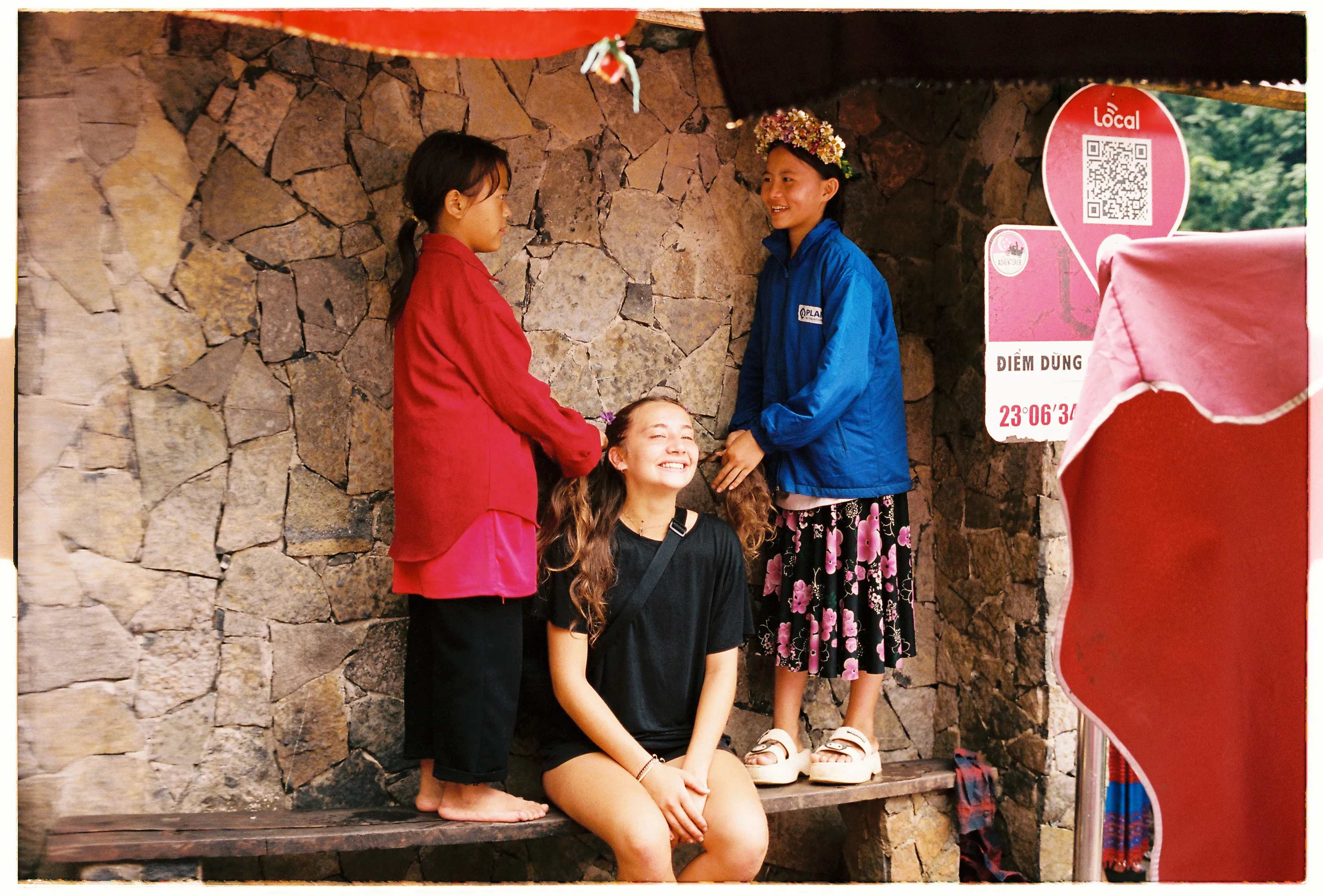 Film photograph from Vietnam, titled "friend ha giang".