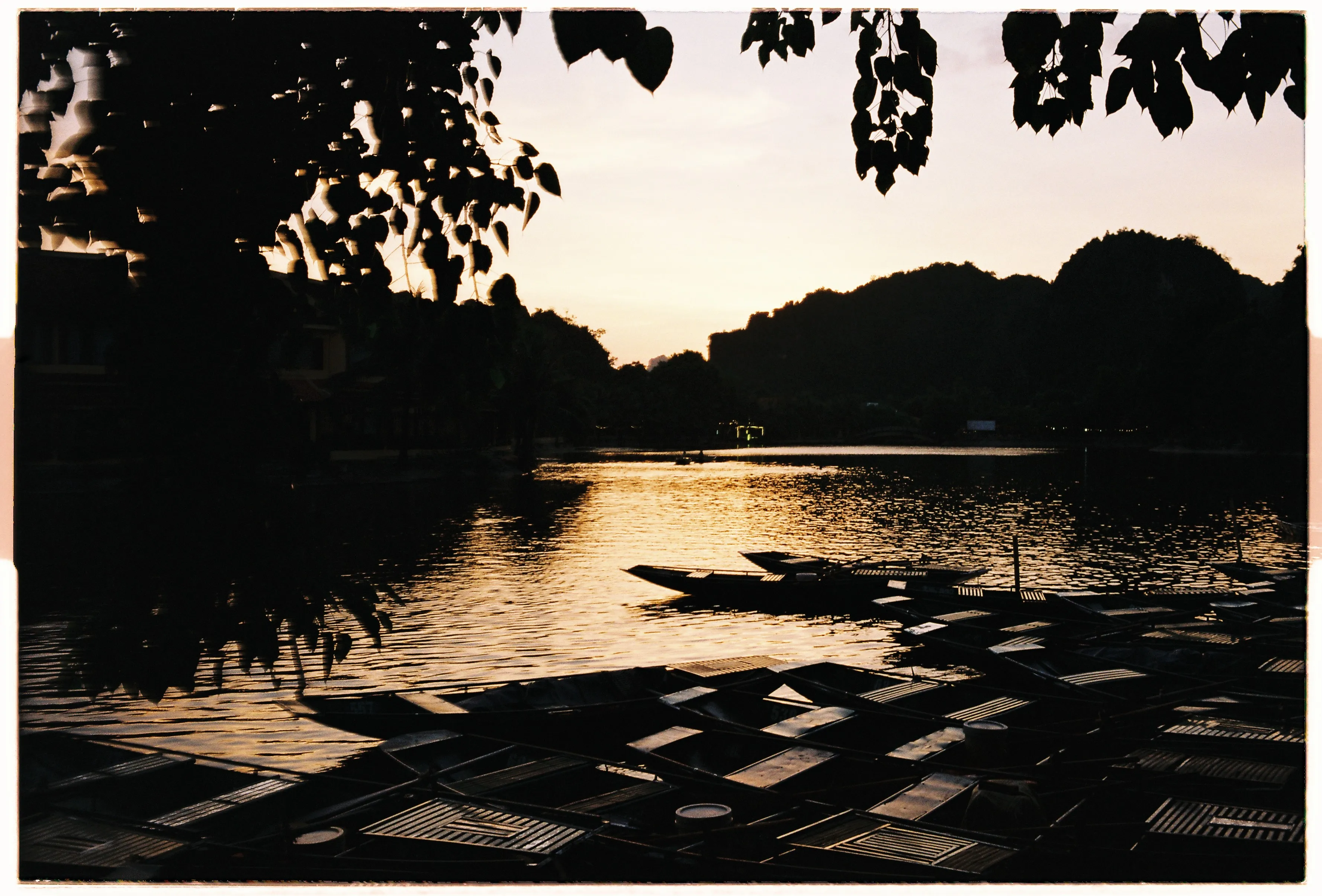 Film photograph from Vietnam, titled "kayaks".