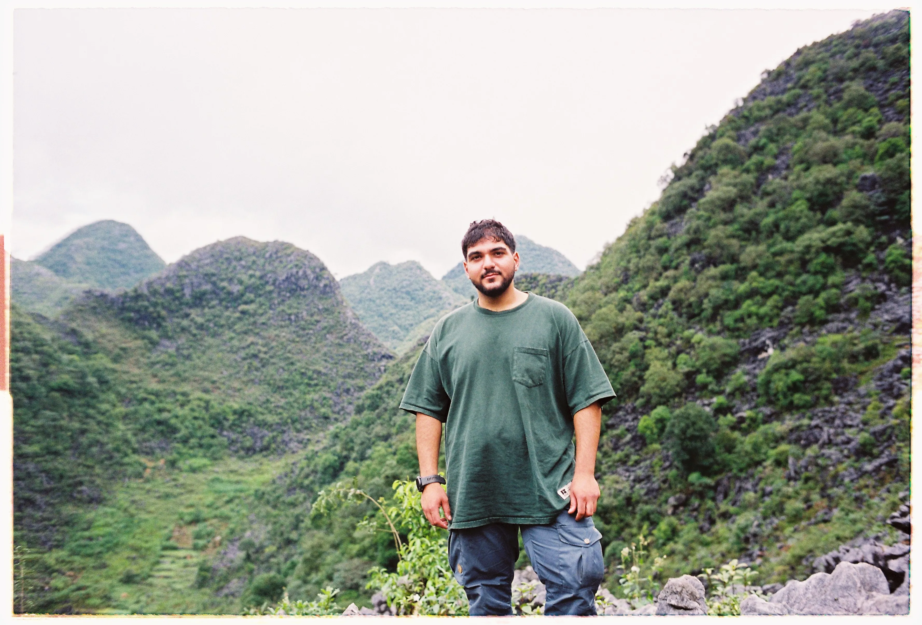 Film photograph from Vietnam, titled "me".