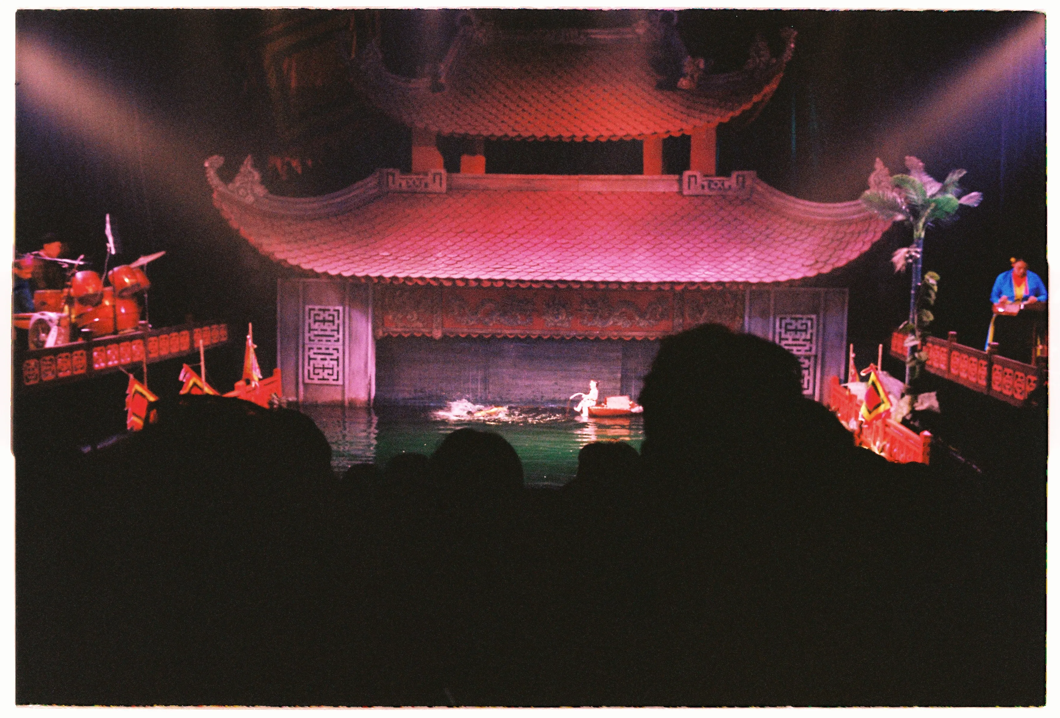 Film photograph from Vietnam, titled "water puppet showp400".